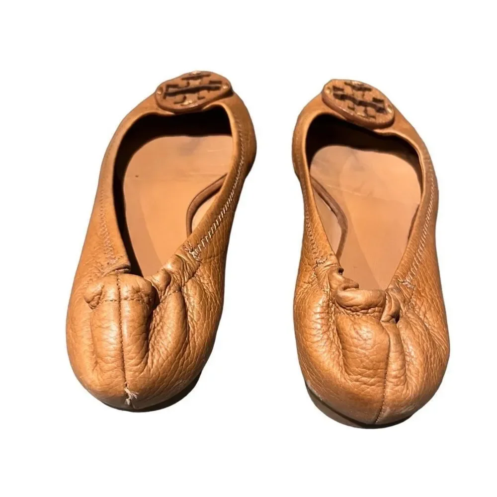 Tory Burch Minnie Travel Ballet Flat size 7.5 fair condition - Picture 3 of 5